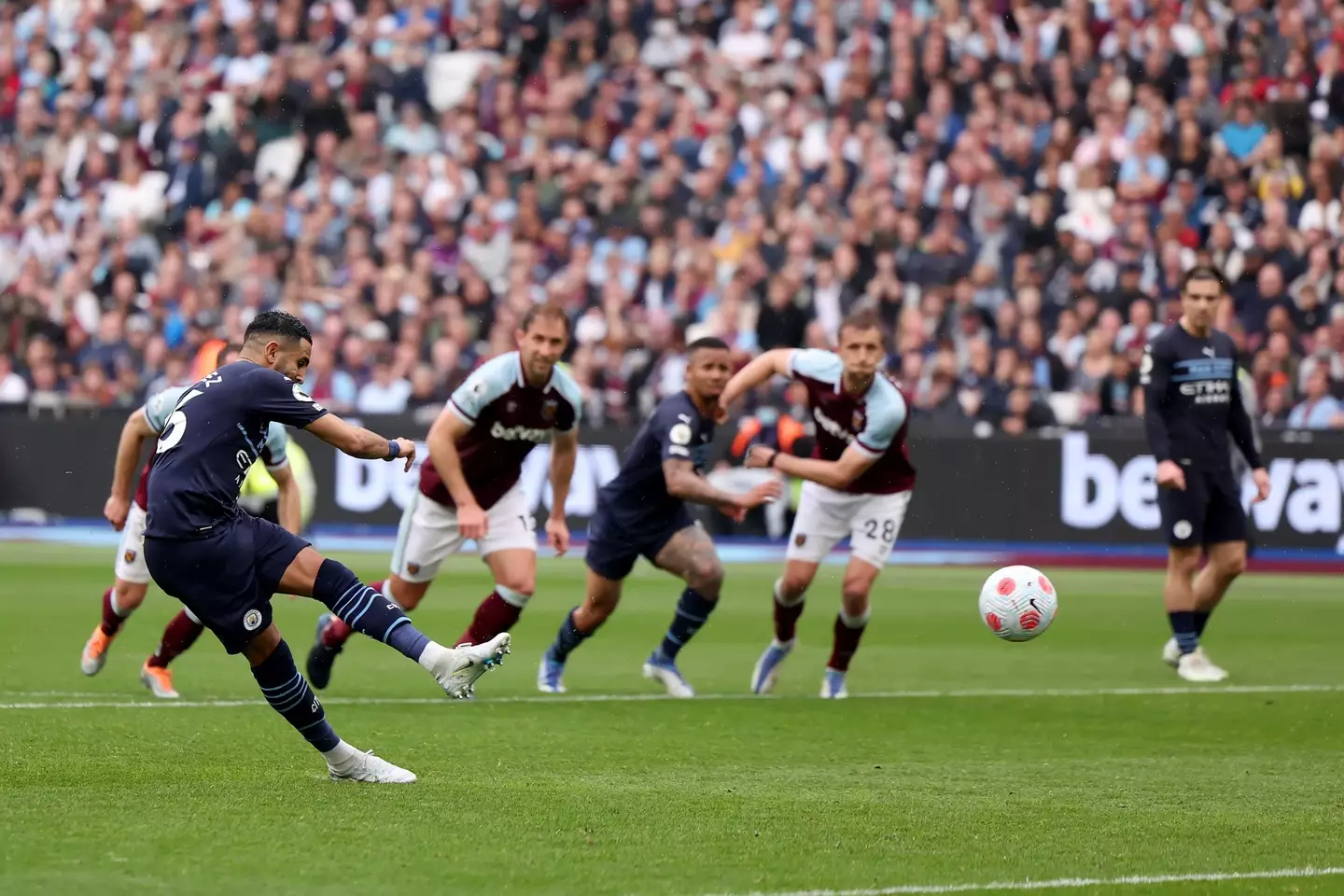 Riyad Mahrez missed a penalty against West Ham last season (Action Plus Sports Images / Alamy)