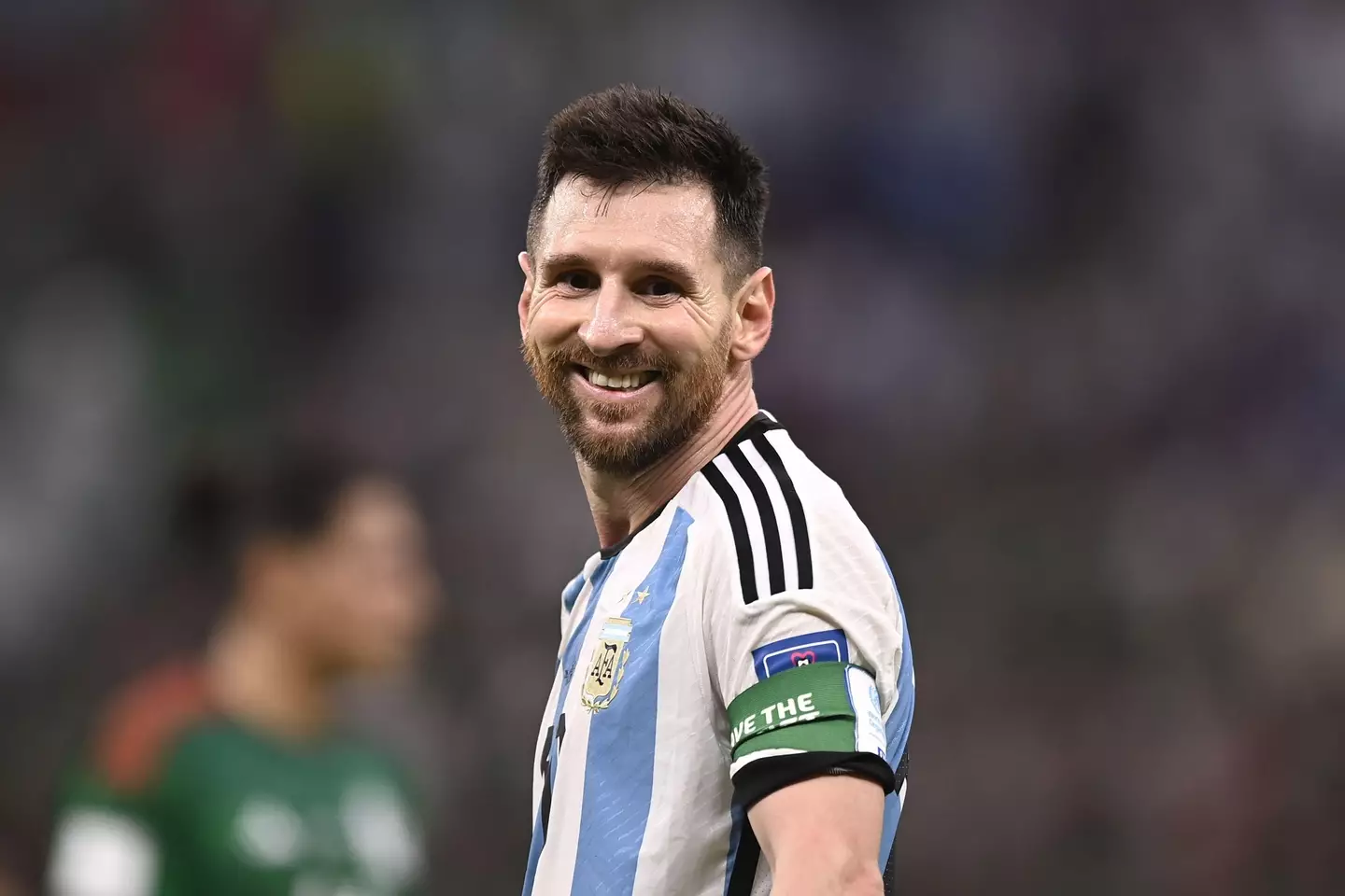 Messi is currently at the World Cup. (Image