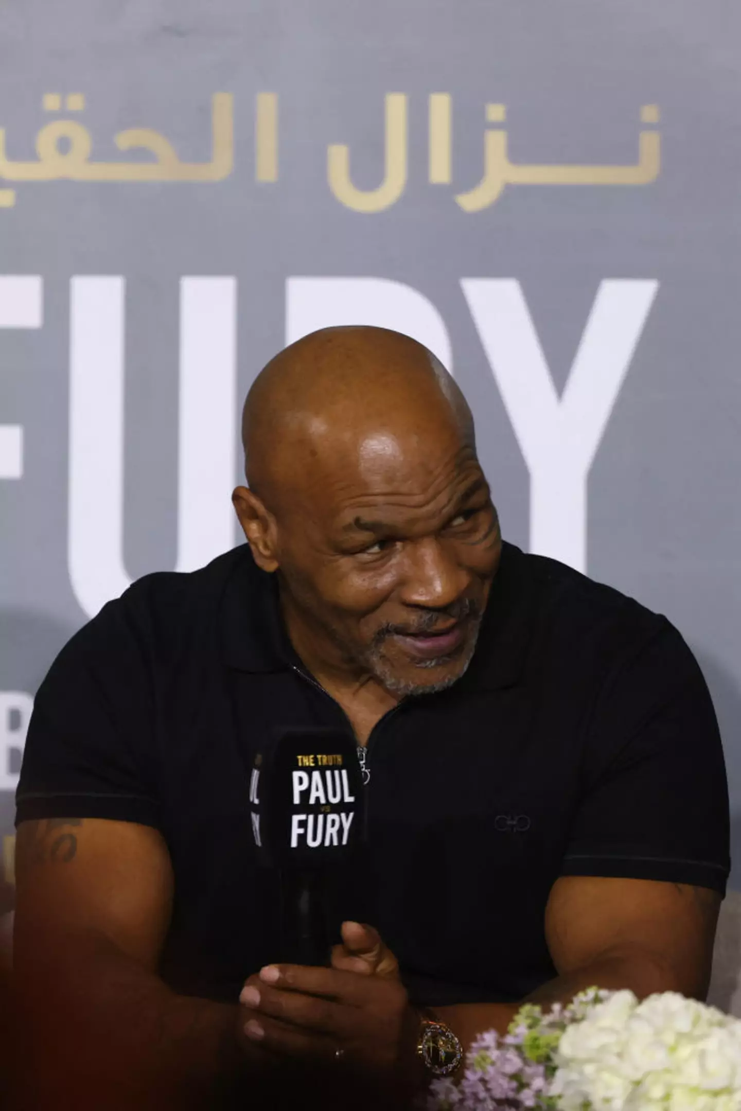 Mike Tyson at Jake Paul's fight- Getty