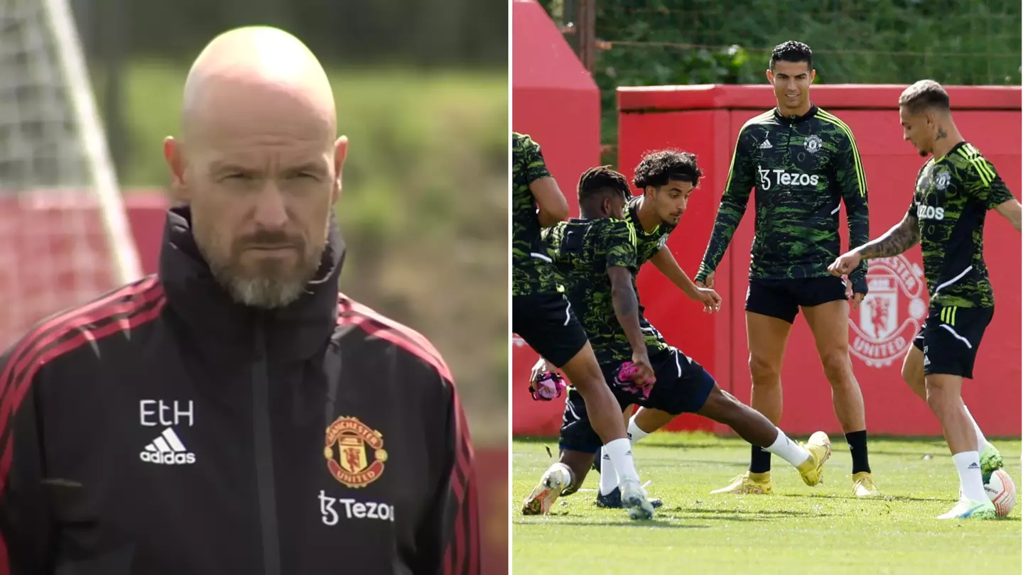 Erik ten Hag is overseeing 'wrong-foot' training at Man Utd with senior players taking part