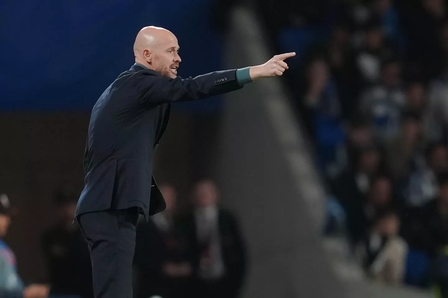 Ten Hag during United's 1-0 win over Real Sociedad on Thursday. (Image