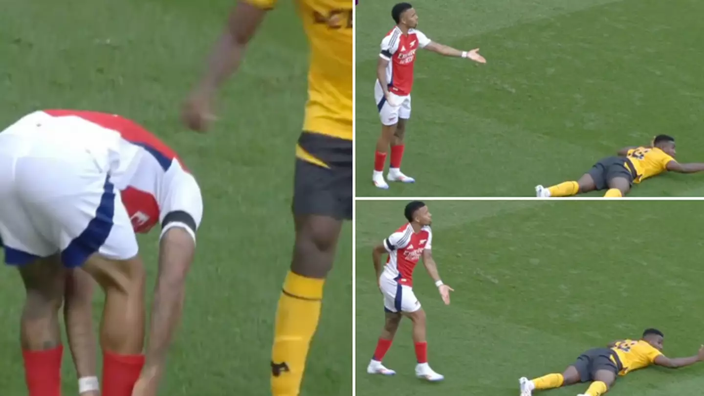 Fans baffled at how Wolves player stayed on pitch after what he did during Arsenal game