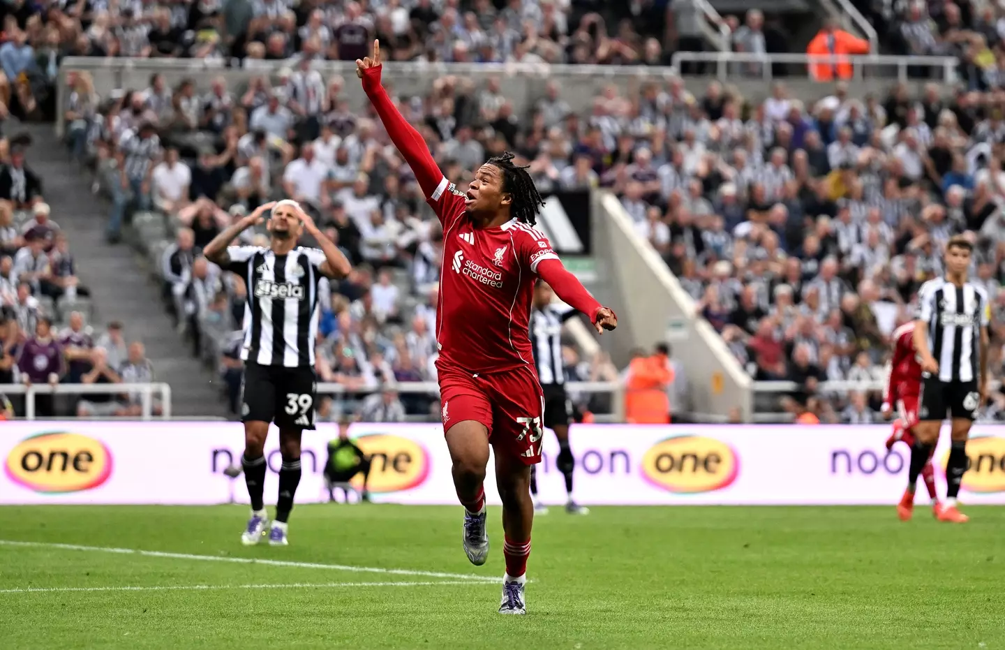 Rio Ngumoha had a dream Premier League debut for Liverpool. Image: Getty