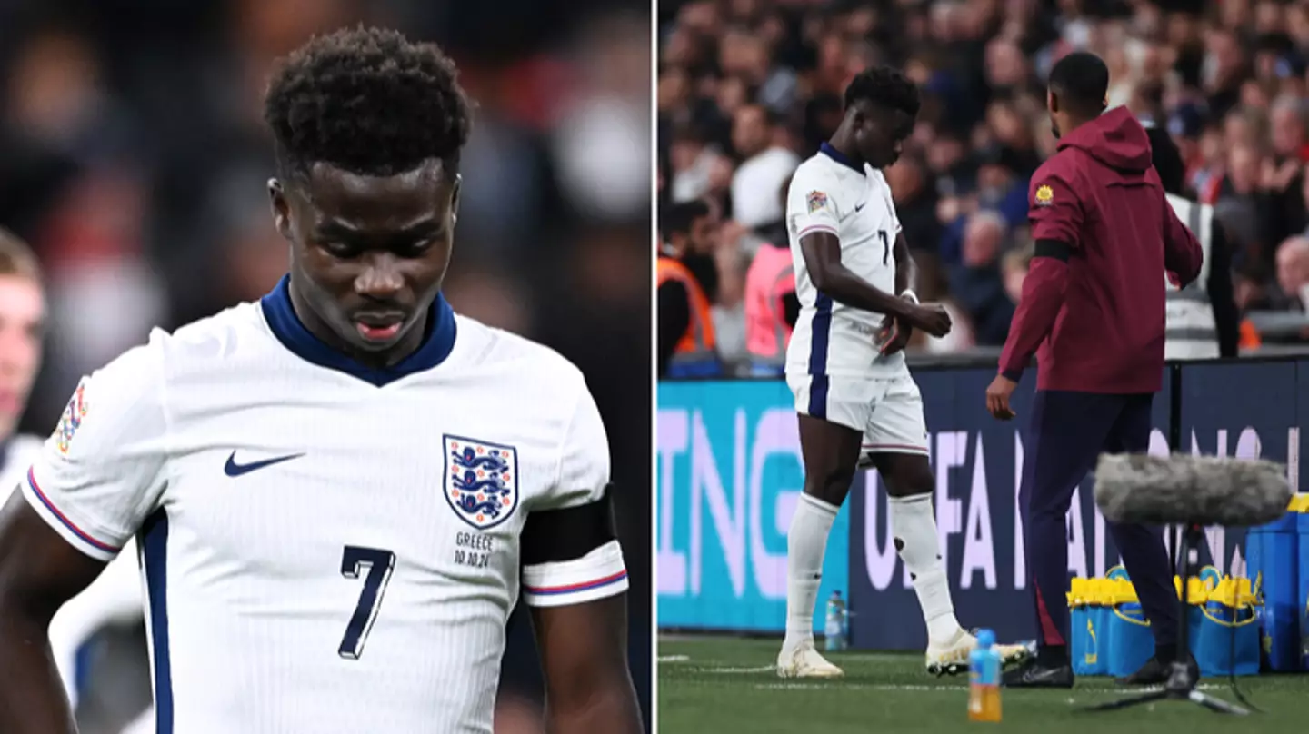 Doctor gives update after spotting what Bukayo Saka did before going off injured against Greece as new footage emerges of Arsenal star