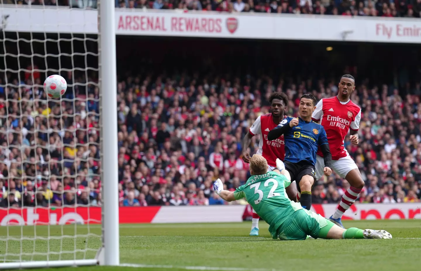 Ronaldo scored in United's 3-1 defeat to Arsenal on Saturday (Image: PA)