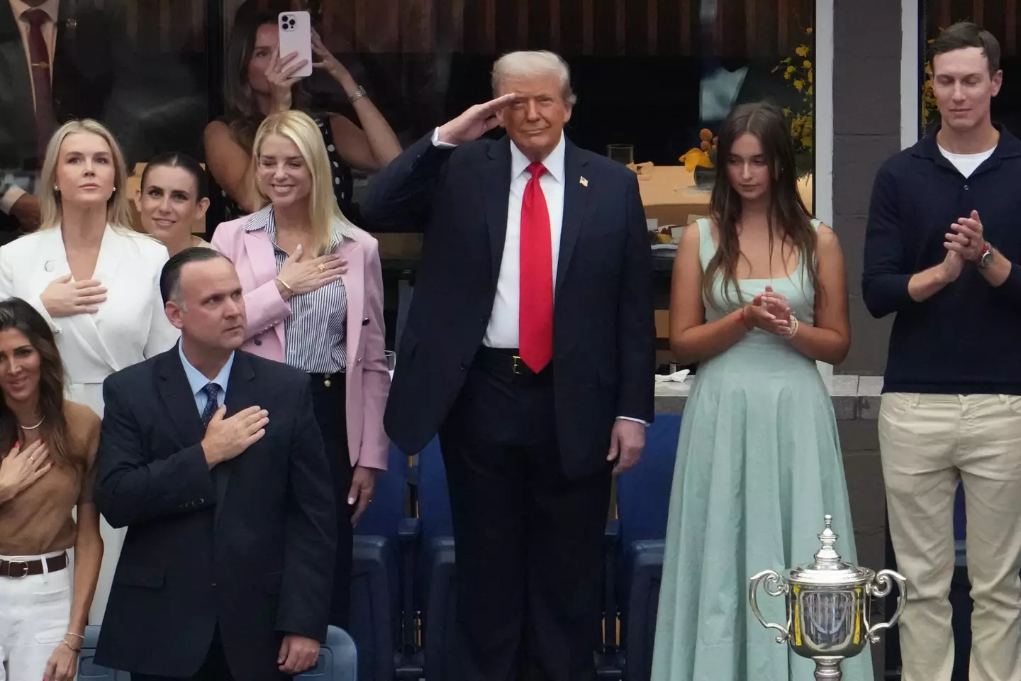 Donald Trump was in attendance at the US Open final. Image: Getty