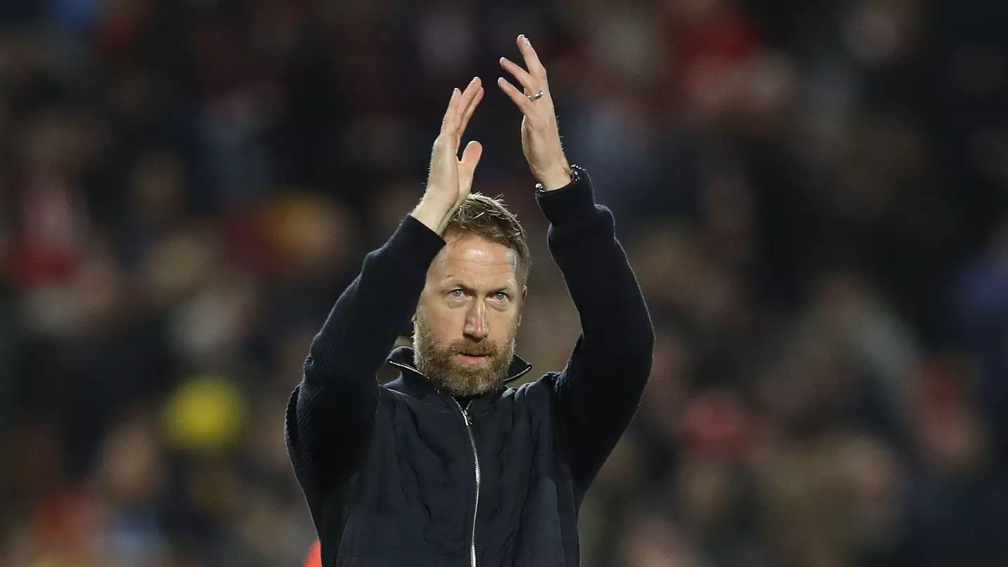 Graham Potter after the full-time whistle against AC Milan. (Alamy)