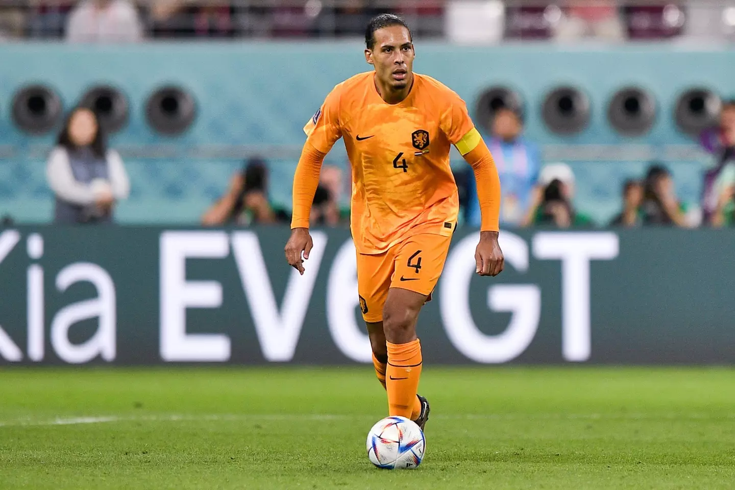 Virgil van Dijk in action for the Netherlands. Image: Alamy 