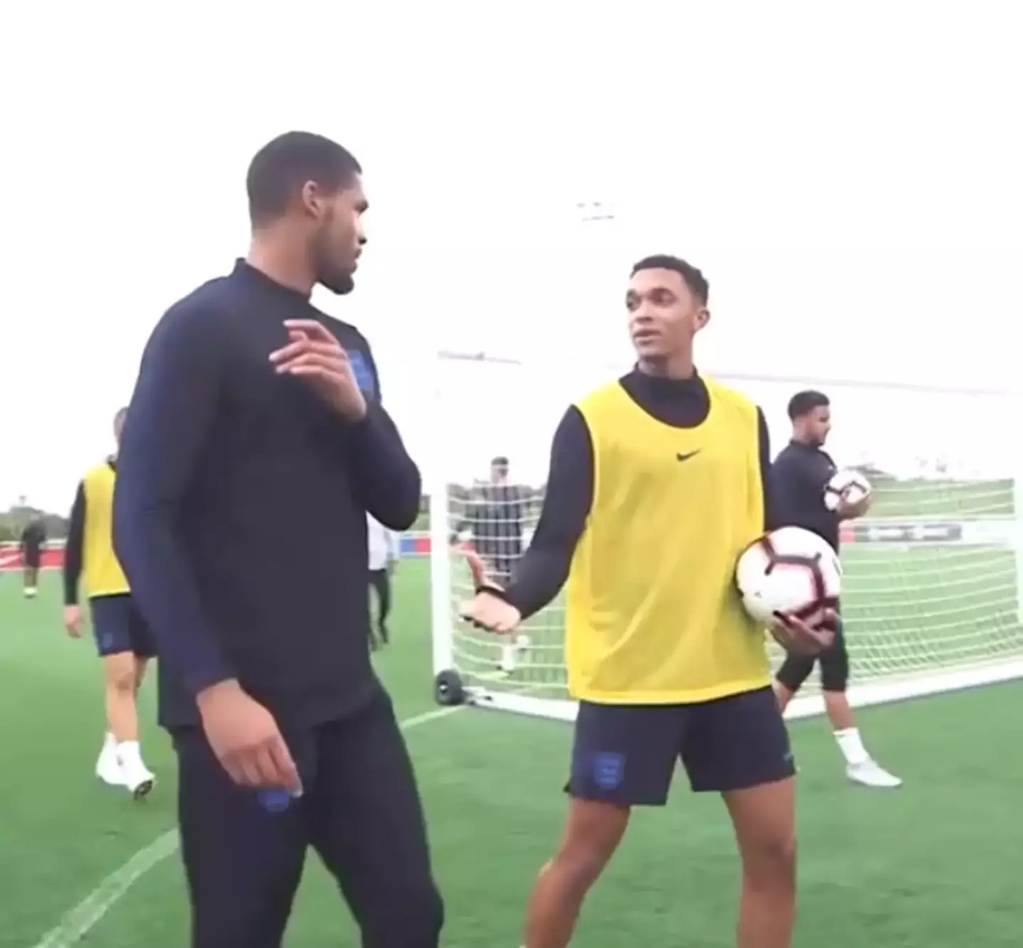 Alexander-Arnold showed off his incredible accuracy while on England duty (Image: Twitter/England)