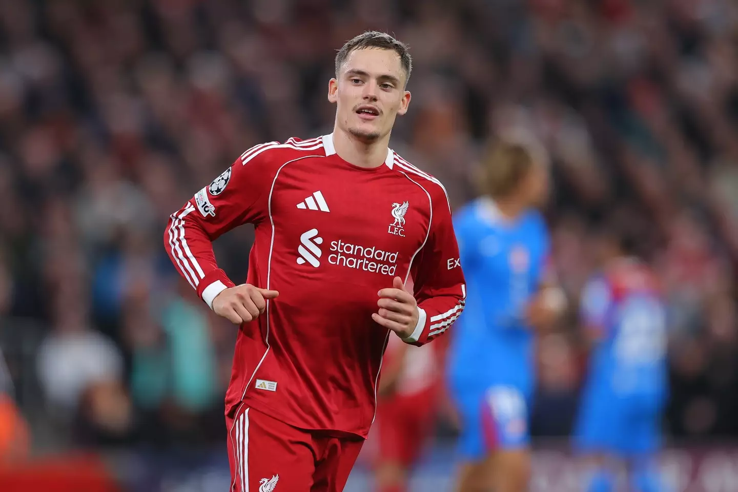 Florian Wirtz in action against Atletico Madrid. Image: Getty