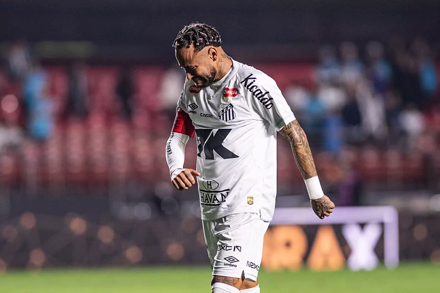 Neymar left the field in tears (Credit:Getty)