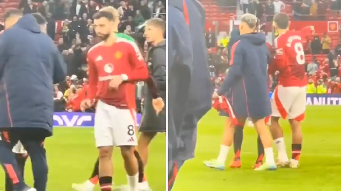 Fans spot what Bruno Fernandes did immediately after full-time whistle against Everton and it sums him up