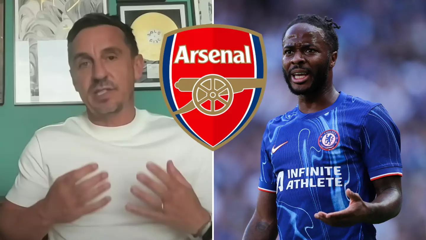 Gary Neville sends warning to Mikel Arteta after hearing Raheem Sterling to Arsenal links