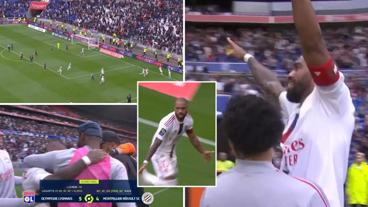 Alexandre Lacazette scores fourth goal in 100th minute to complete remarkable Lyon comeback