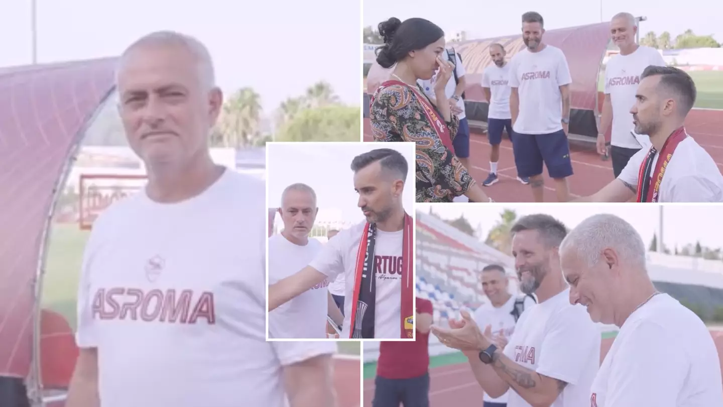 A Roma Fan Proposed To His Girlfriend In Front Of Jose Mourinho And His Reaction Was Priceless