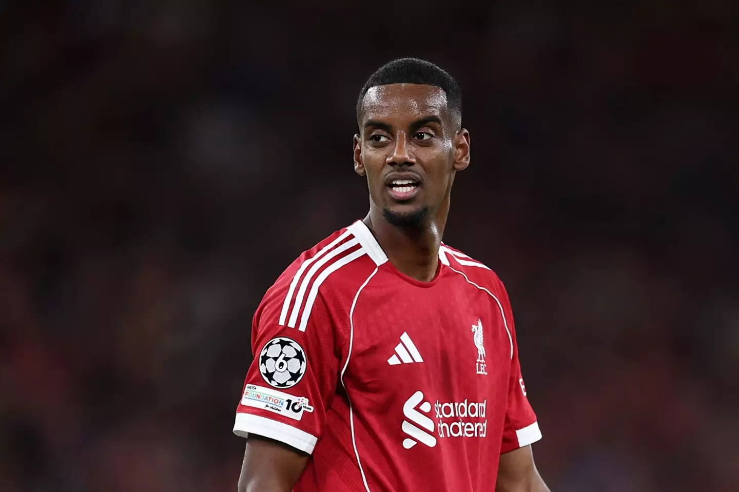 Alexander Isak made his Liverpool debut against Atletico Madrid. Image: Getty