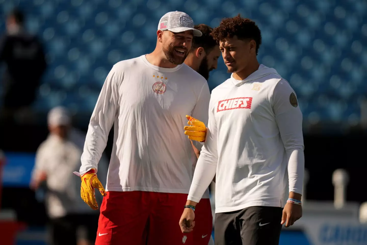 Travis Kelce and Patrick Mahomes are Kansas City Chiefs teammates (Credit:Getty)