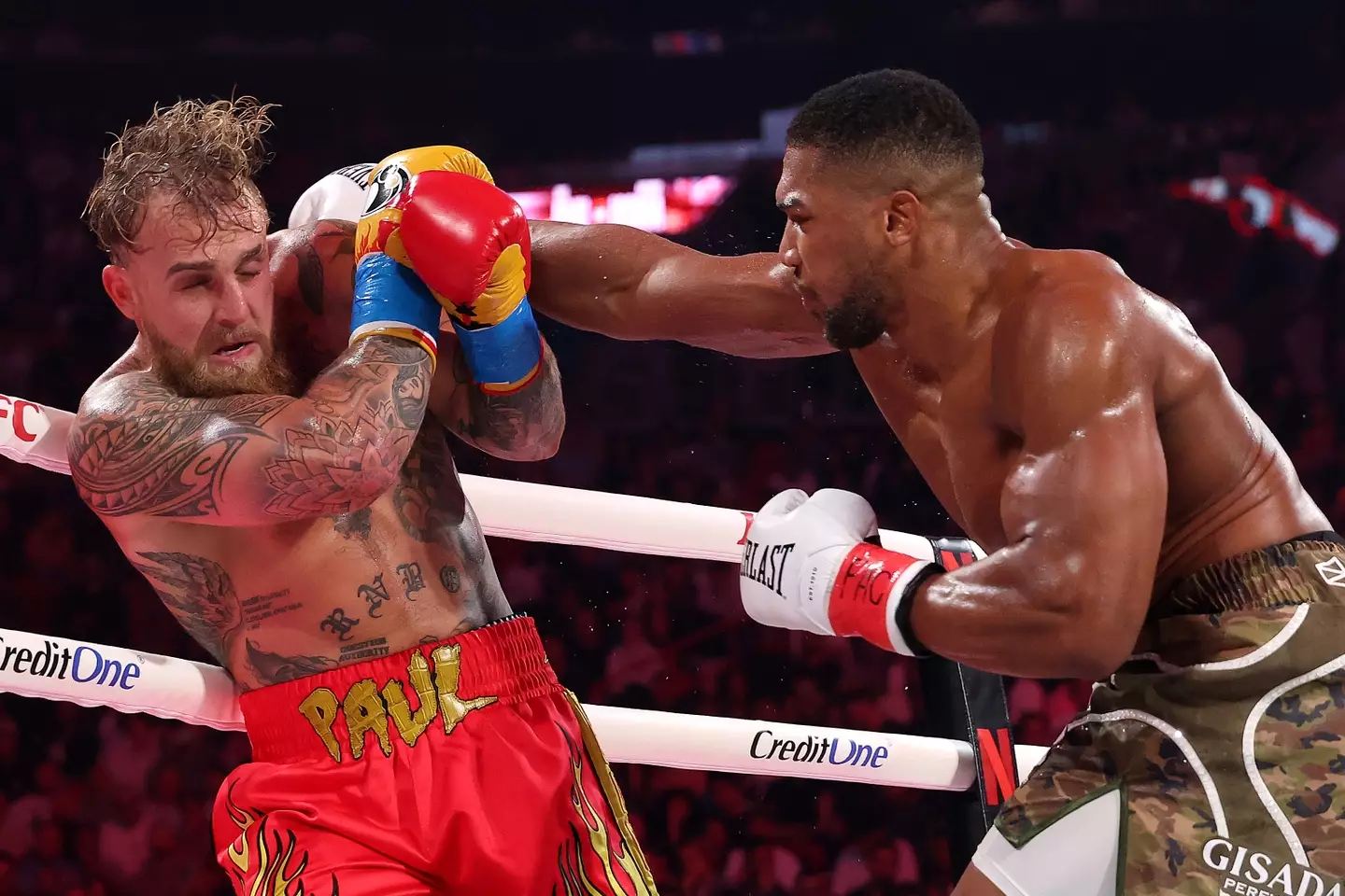 Anthony Joshua beat Jake Paul. (Image: Getty)
