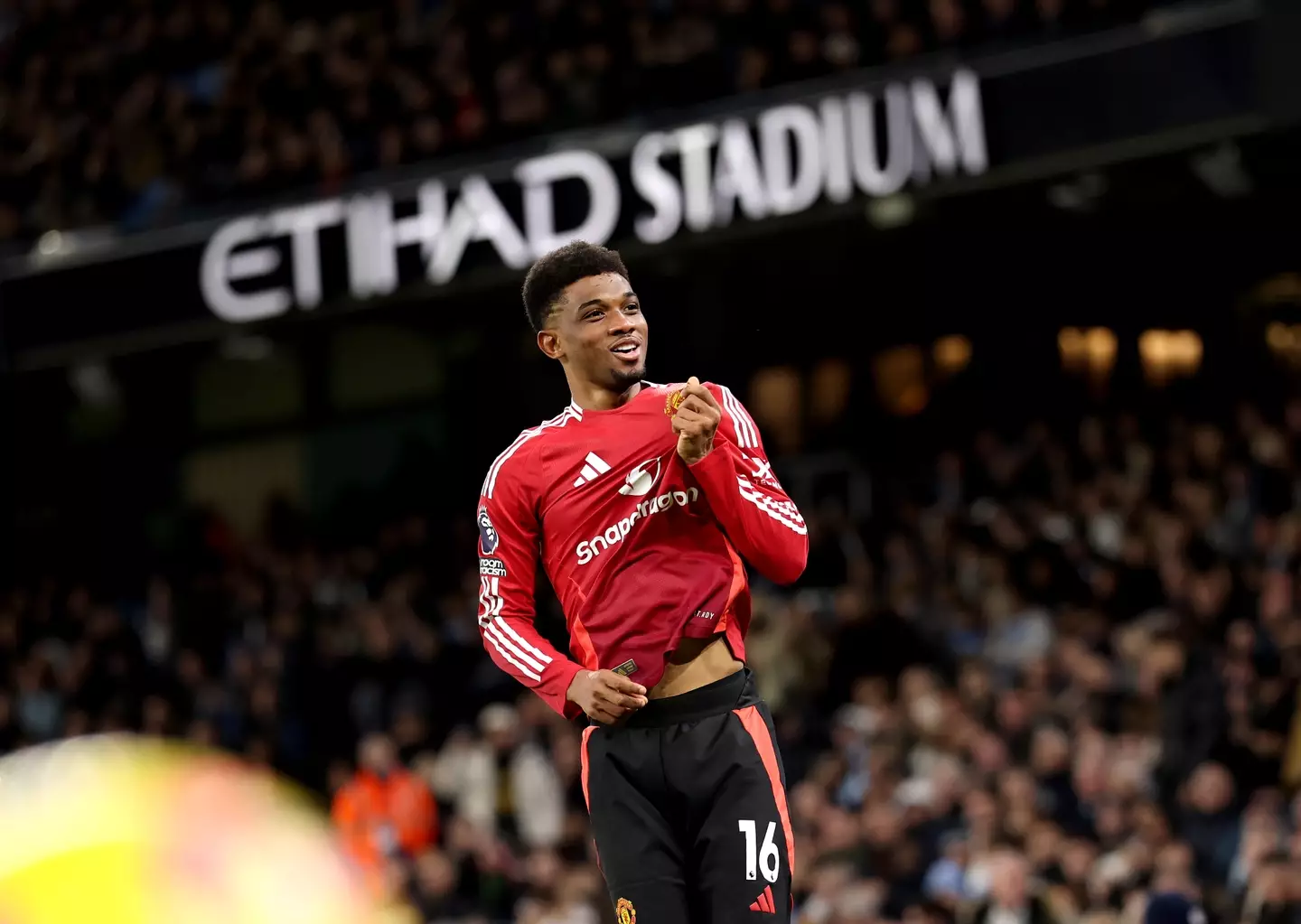 Amad Diallo starred as Manchester United beat Manchester City. Image: Getty