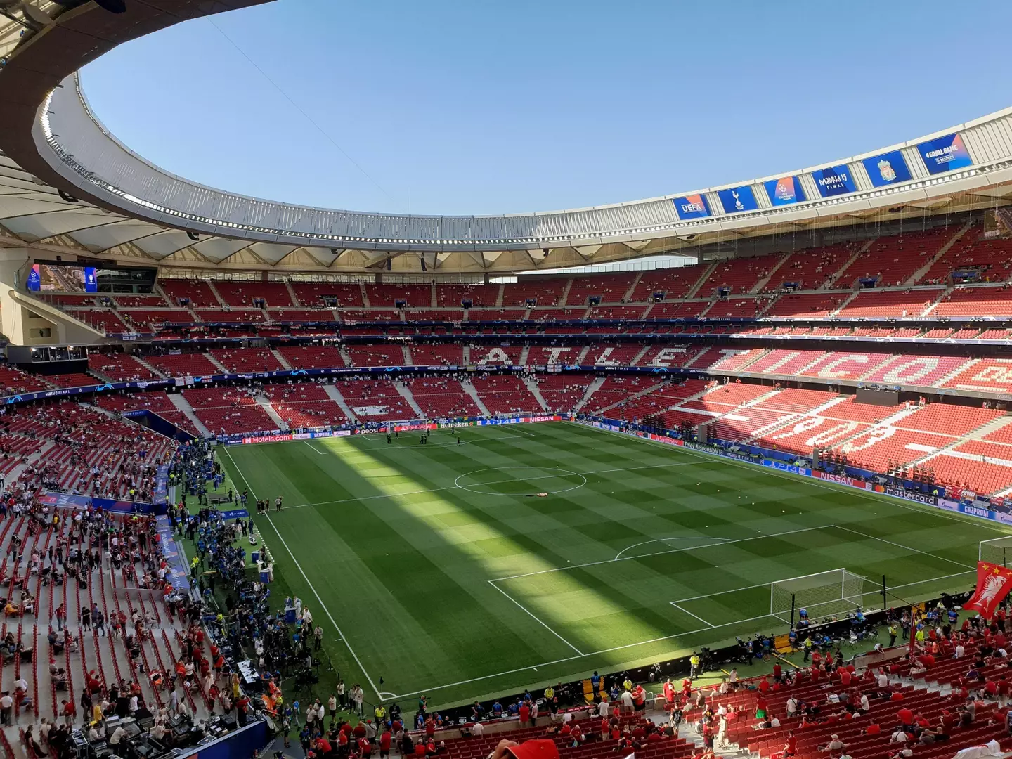 kinsey Wolanski patiently waited in the stands of the Wanda Metropolitano for her chance to pitch invade. (