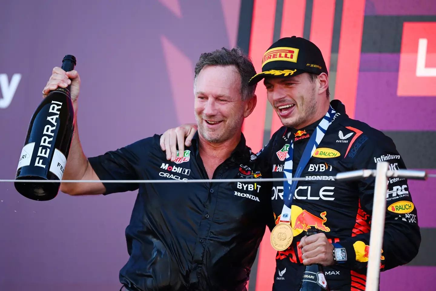 Christian Horner and Max Verstappen (credit: Getty)