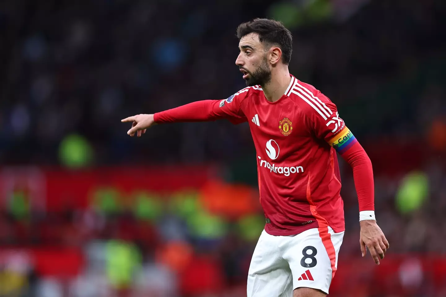 Manchester United captain Bruno Fernandes scored in defeat against Forest (Image: Getty)