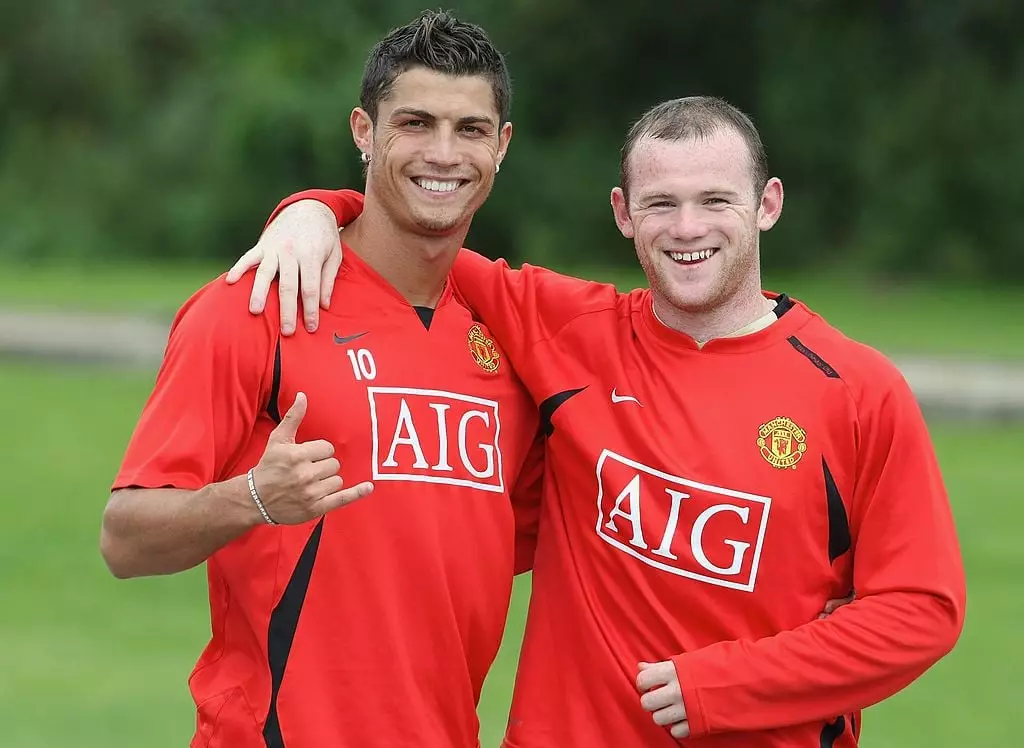 Cristiano Ronaldo and Wayne Rooney in 2007 (Credit:Getty)