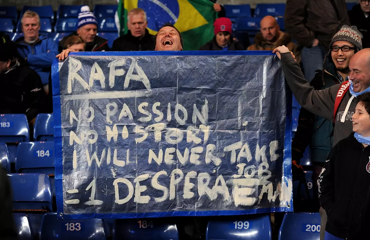 Benitez's arrival in west London was not popular. Image: Alamy