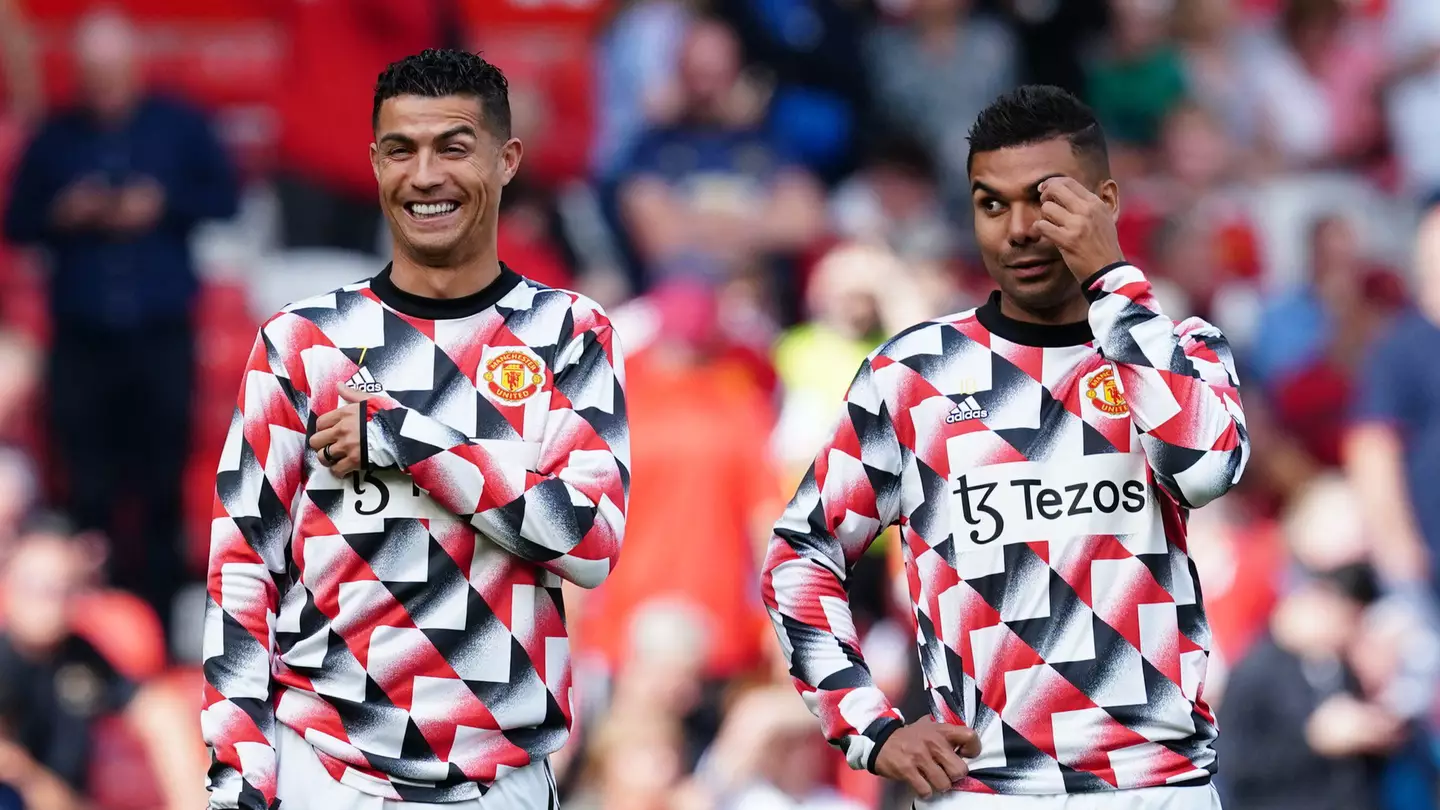 Cristiano Ronaldo and Casemiro. (Alamy)