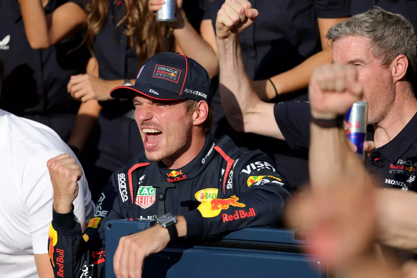 Max Verstappen celebrates Italian GP victory. Image: Bryn Lennon - Formula 1 / Contributor via Getty