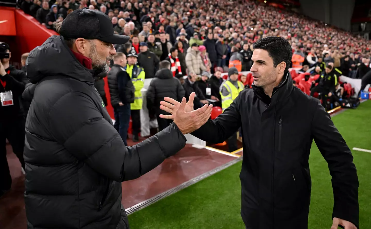 Liverpool and Arsenal bosses Jurgen Klopp and Mikel Arteta. (