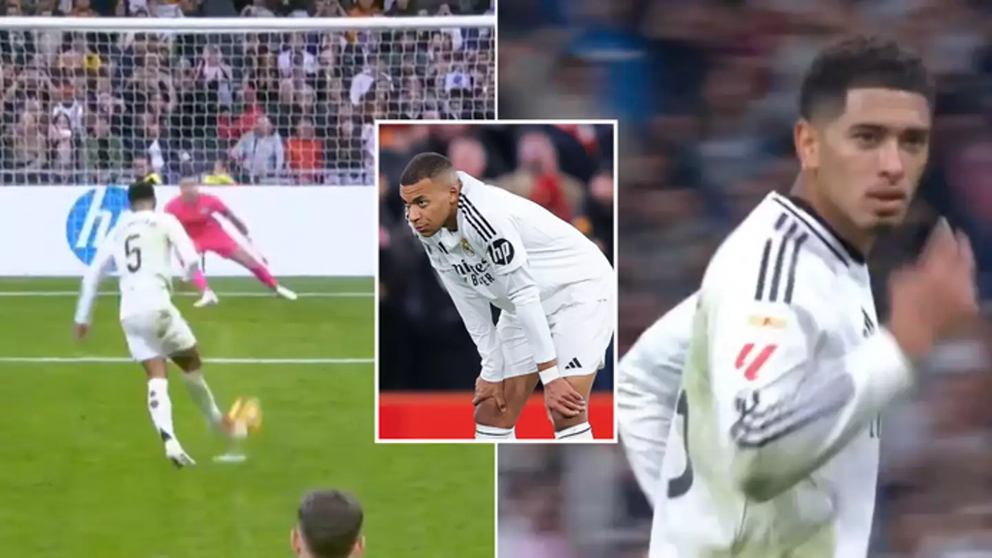Jude Bellingham showed Kylian Mbappe 'how to take a penalty' as fans spot gesture following spot kick goal