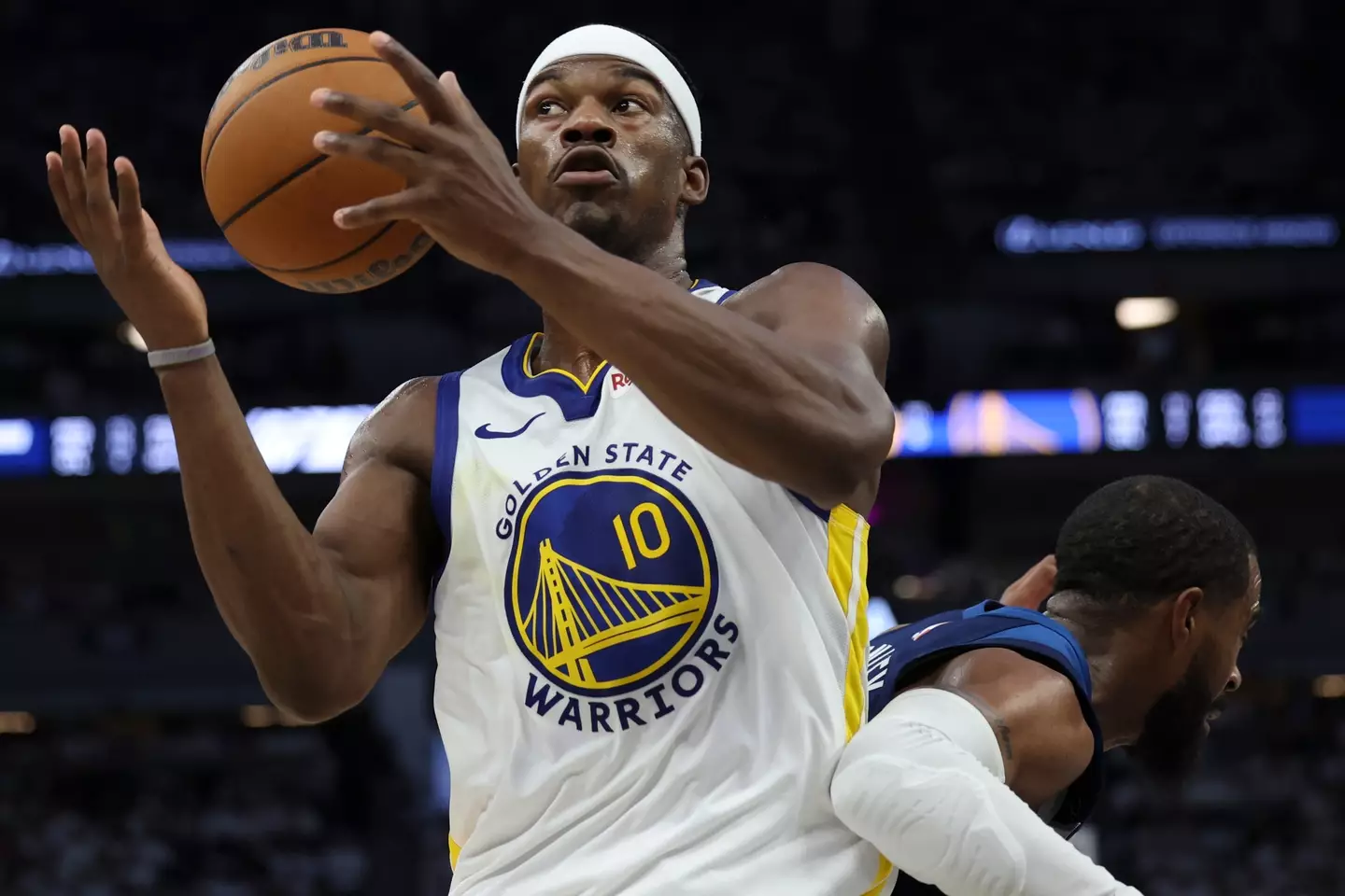 Jimmy Butler in action for the Golden State Warriors / Photo by Ellen Schmidt/Getty Images