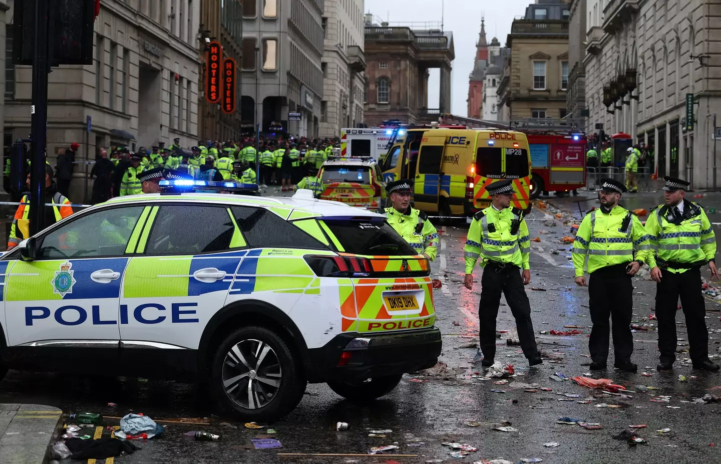 The area was cordoned off by police after the shocking incident. Image: Getty