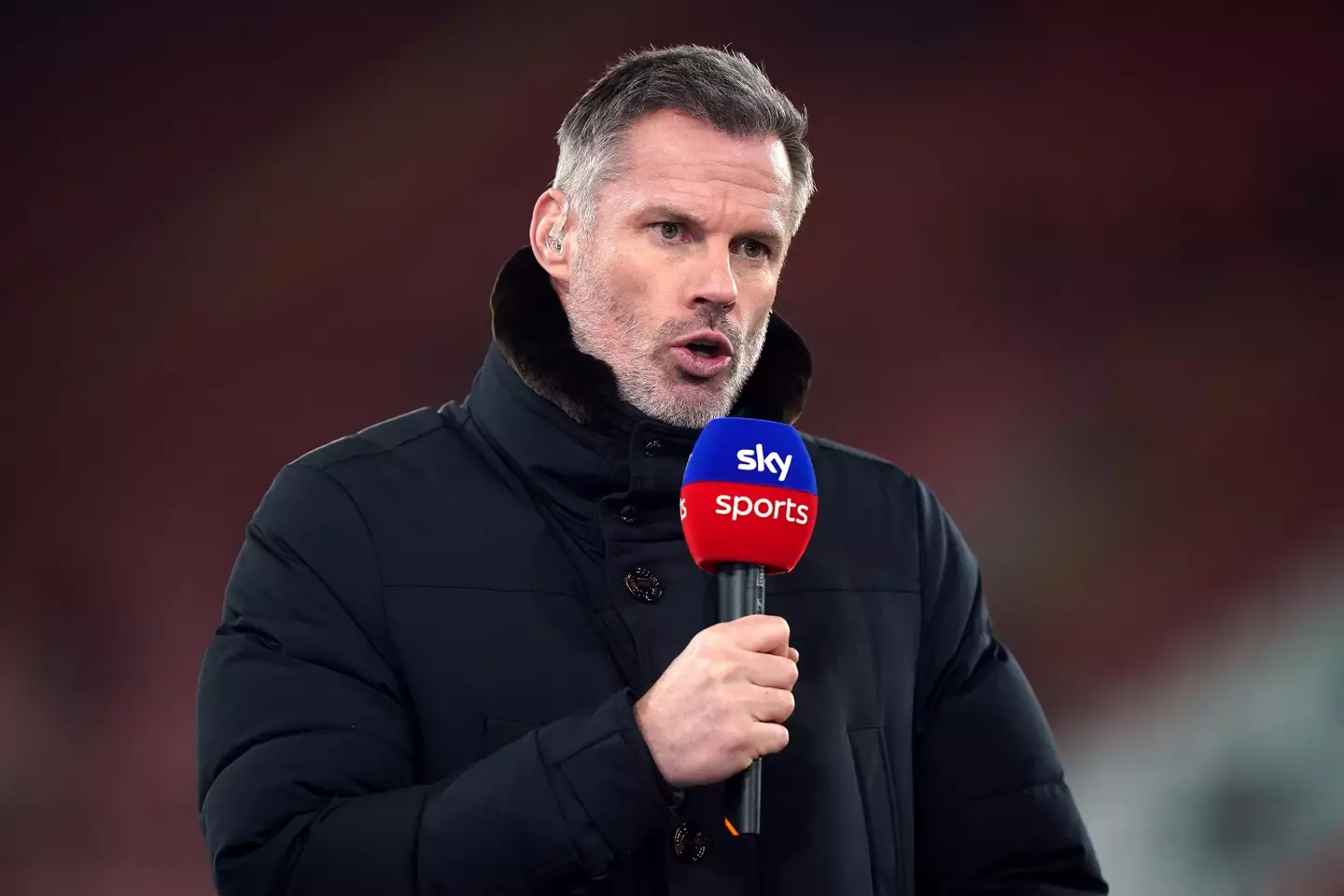 Carragher was working at the match as a pundit for Sky Sports (Image: Alamy)