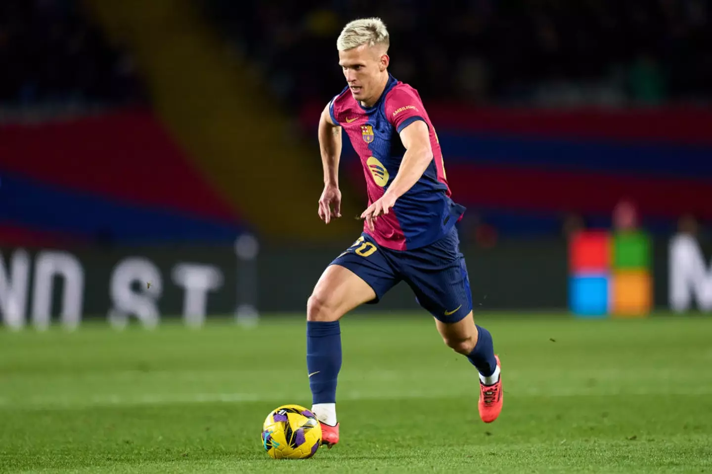 Dani Olmo joined Barcelona last summer. Image credit: Getty