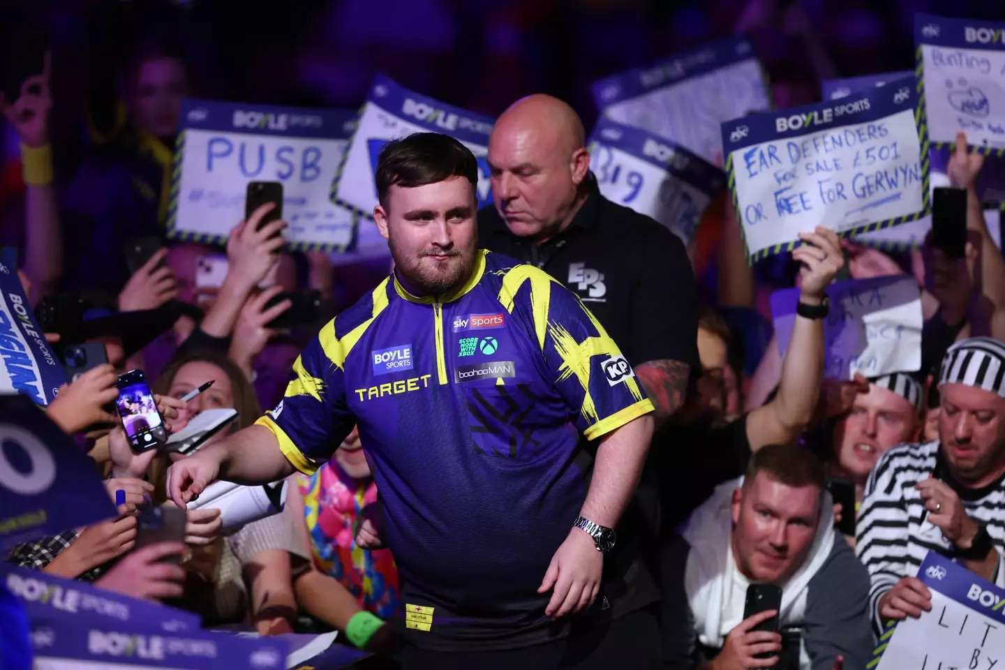 Luke Littler is seeking to win his maiden World Grand Prix title. Image: Getty