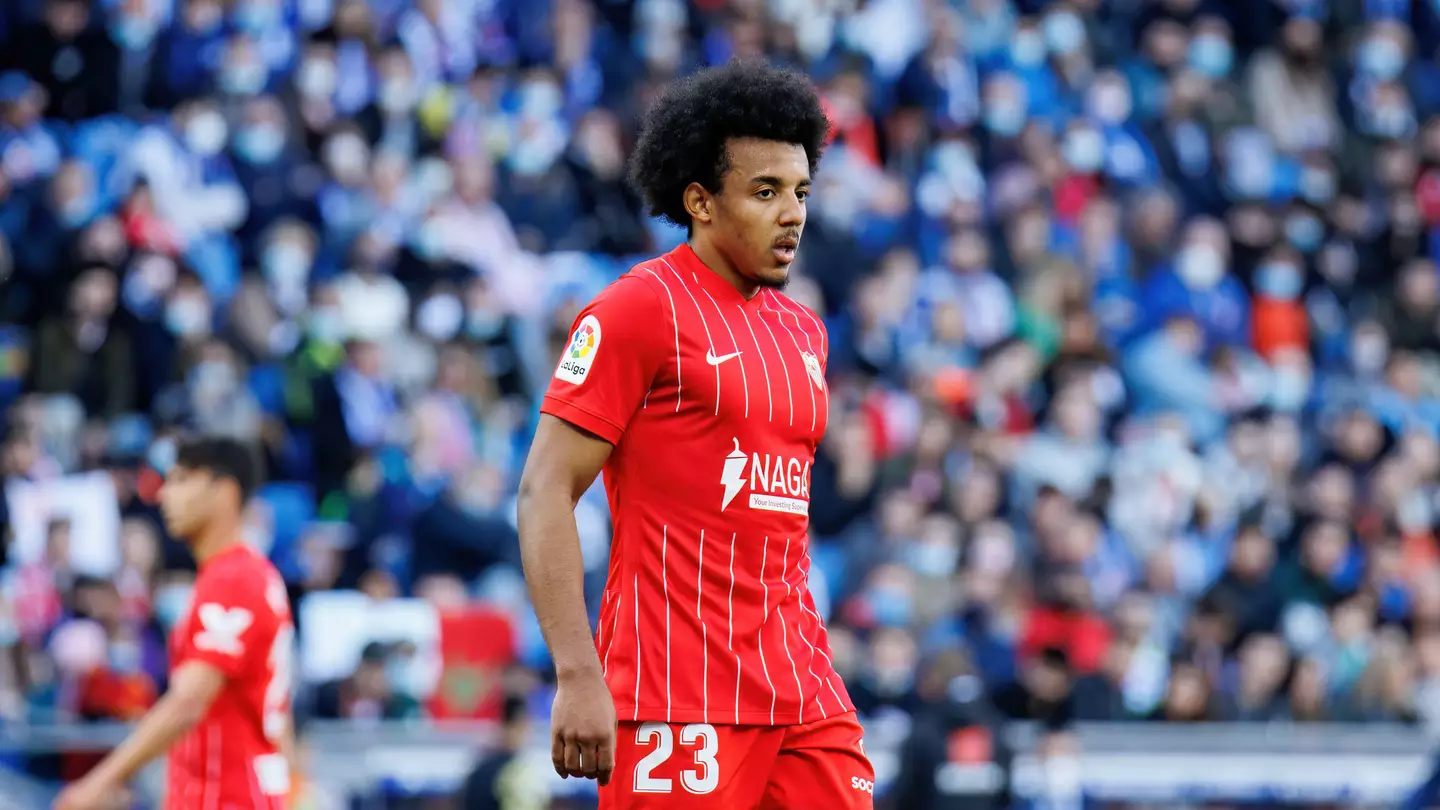 Jules Kounde in action for Sevilla against Espanyol in La Liga. (Alamy)