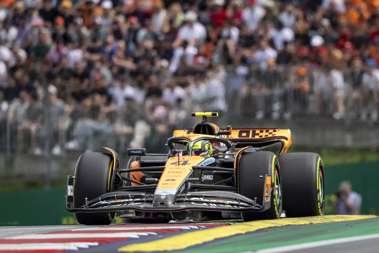 Norris driving at last weekend's Austrian Grand Prix. Image: Getty