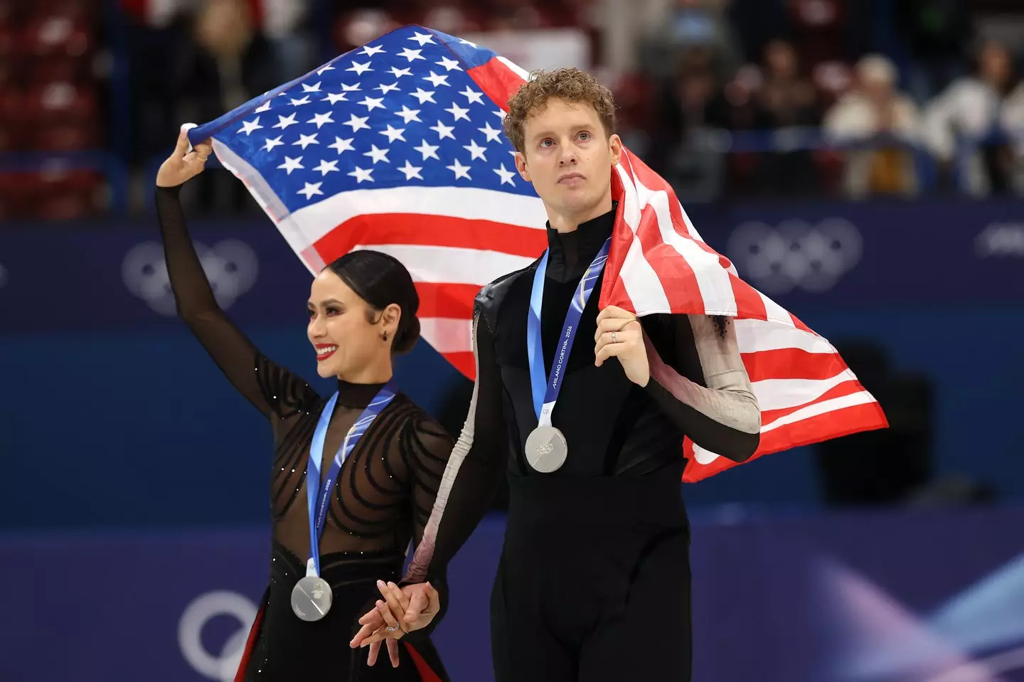 USA came second in the ice dance. Image: Getty