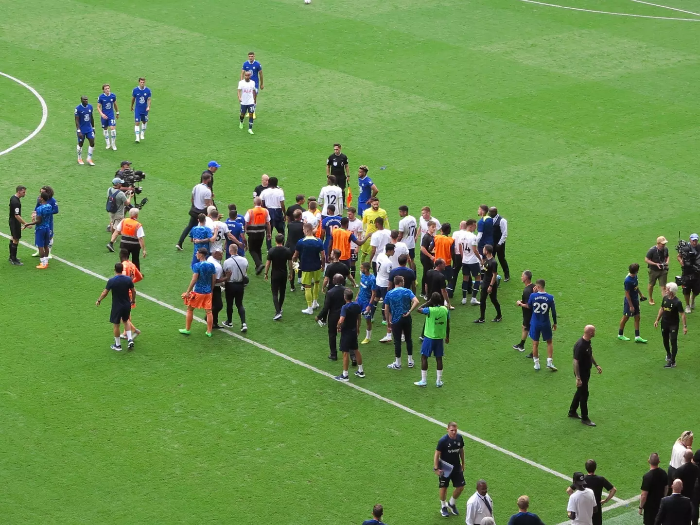 The aftermath of Chelsea vs Spurs. (Alamy)