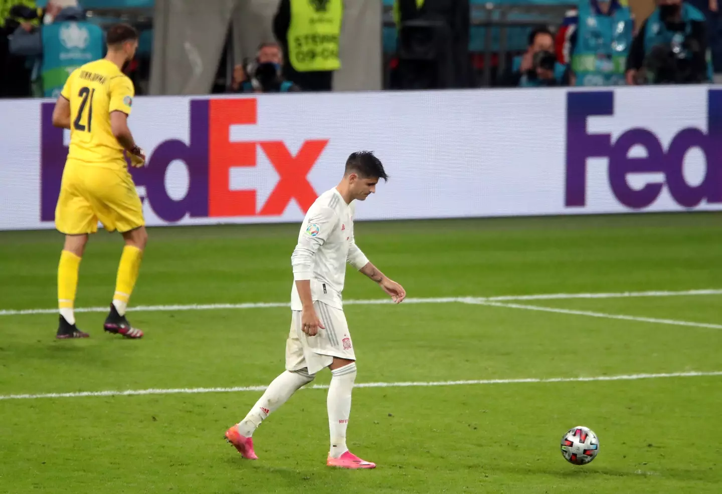 Morata scored in the Euro 2020 semi final but then missed the decisive penalty. Image: PA Images