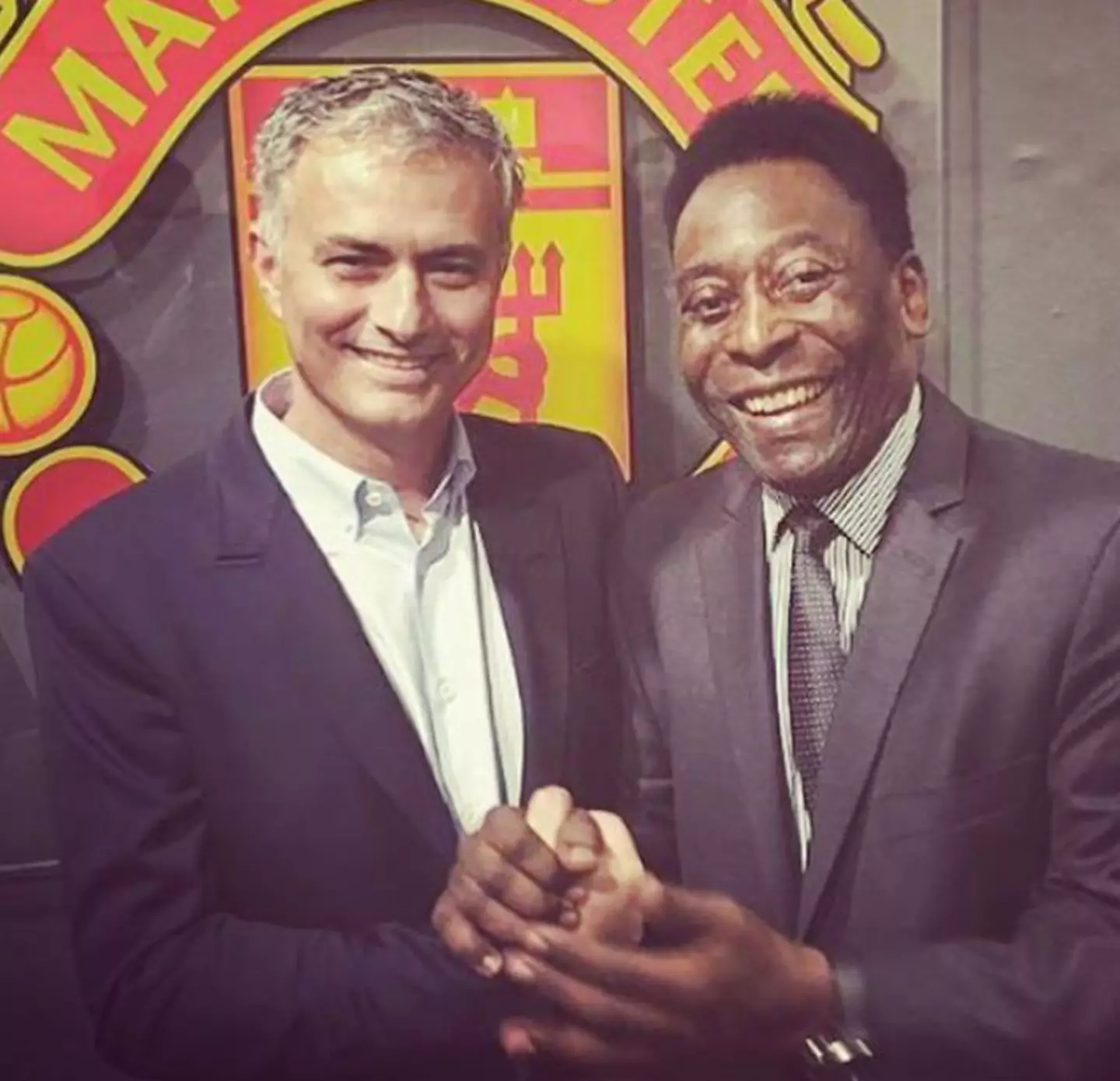 Jose Mourinho pictured alongside Pele. Image: Instagram/Jose Mourinho 