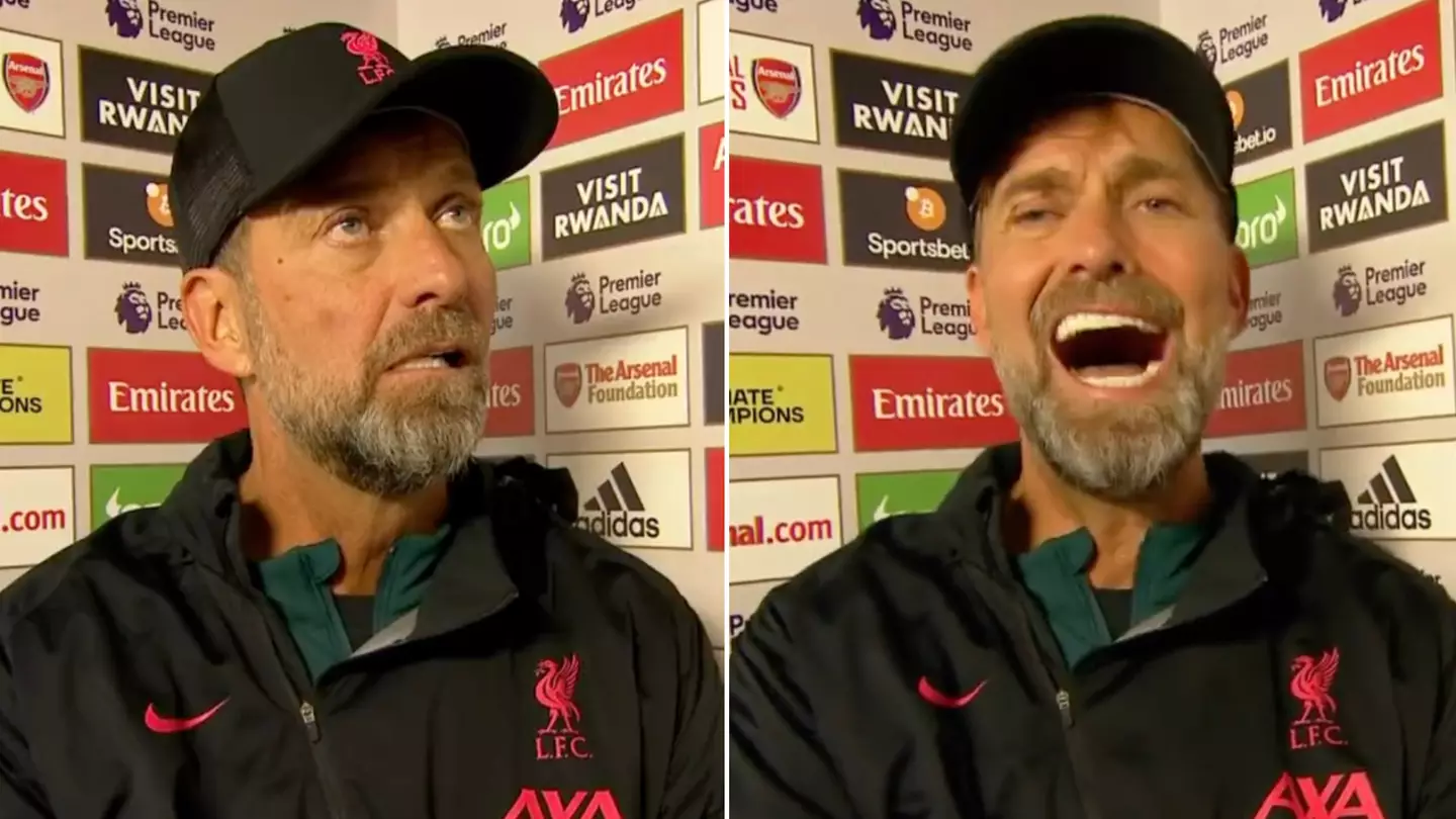 Jurgen Klopp bursts into laughter when asked if Liverpool are out of the Premier League title race