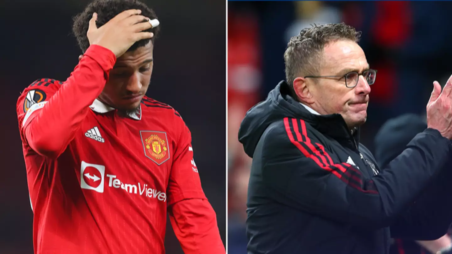 Jadon Sancho is failing to heed the warning Ralf Rangnick gave him during his time at Man United