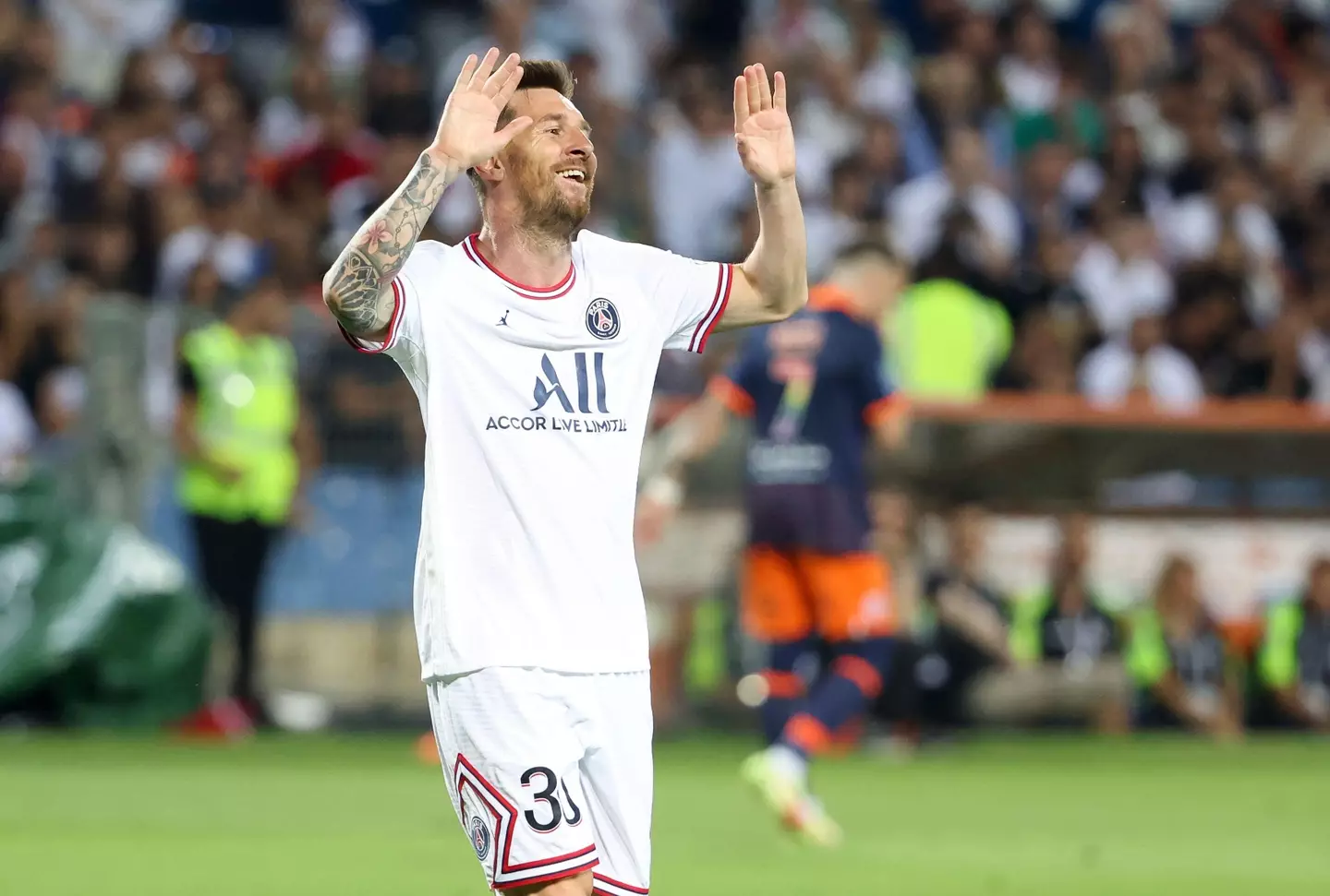 Messi scored twice as PSG beat Montpellier on Saturday (Image: PA)