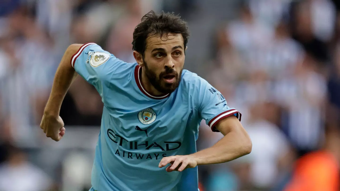 Bernardo Silva in action for Manchester City.