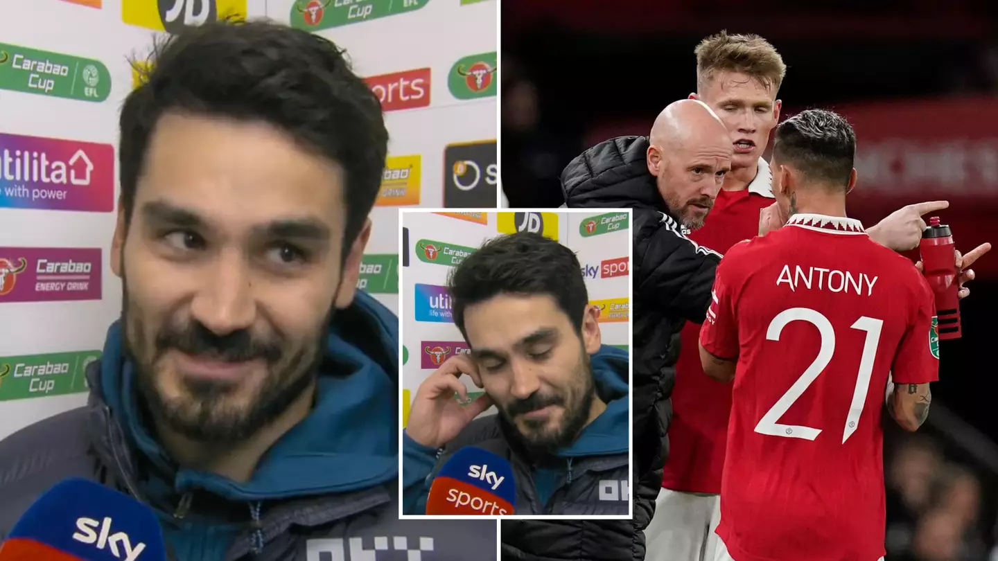 Ilkay Gundogan's reaction after calling Man Utd the 'strongest they've ever been' is worrying fans