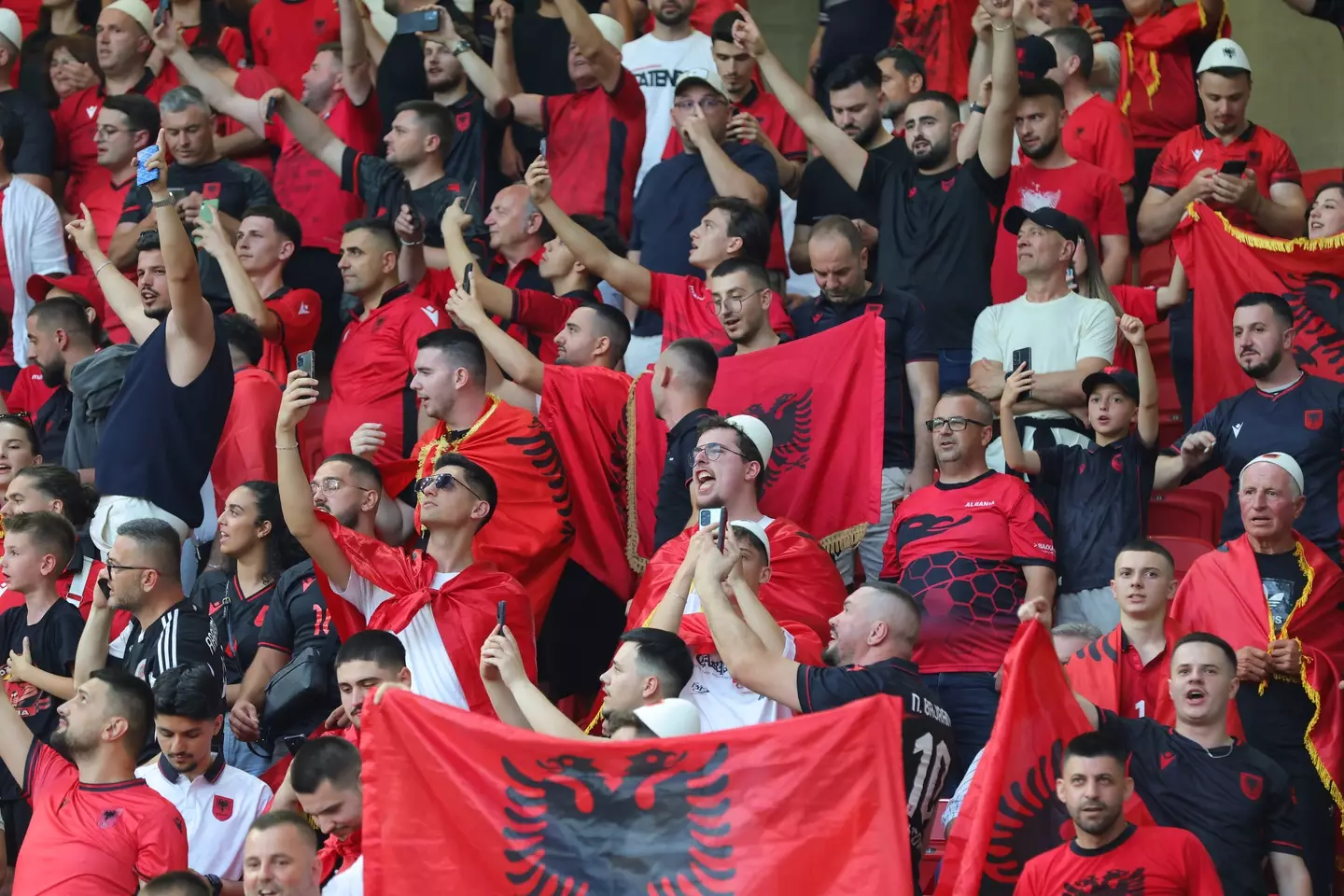 Albania were bottom of UEFA's fair play list. Image: Getty