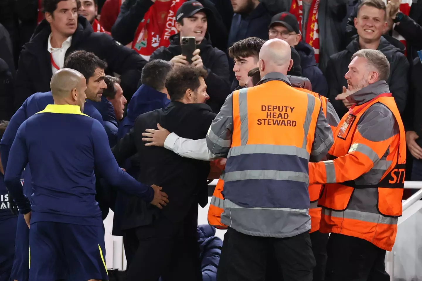 Diego Simeone was furious with Liverpool supporters. Image: Getty